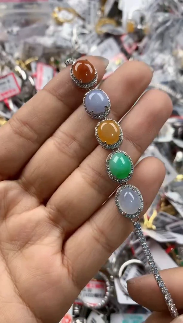 银S925镶嵌戒指翡翠888---7