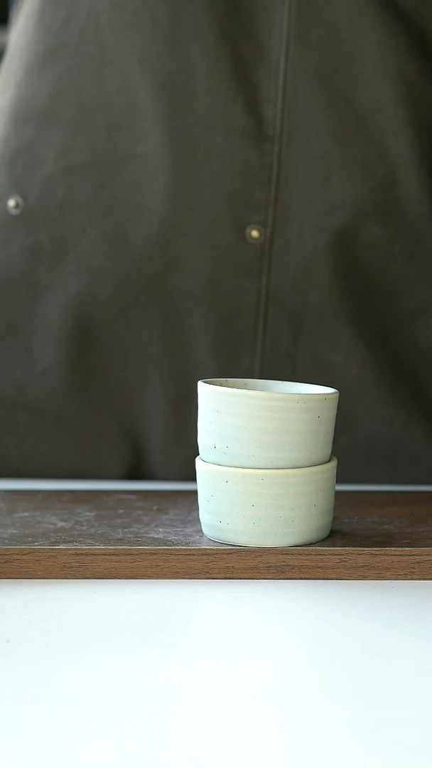 【闪购商品】陶瓷微瑕tk青玉茶盏2只装@4-2@