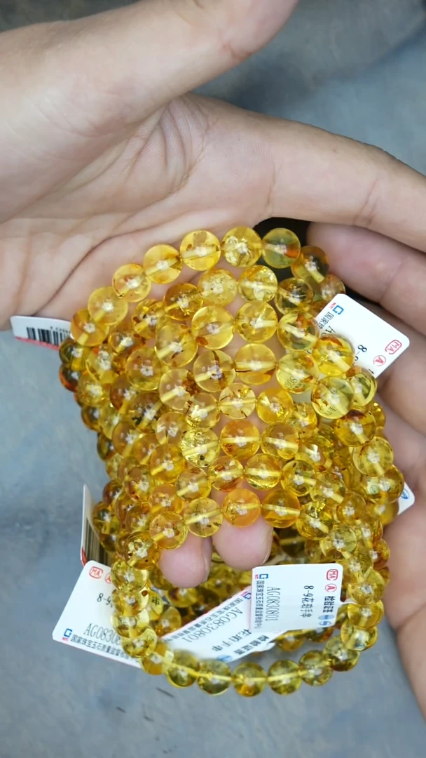 【闪购商品】琥珀裸石未镶嵌花珀手串多样性发其一