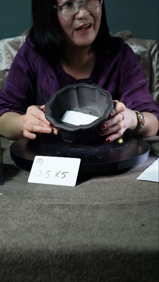 宜兴紫砂小花盆盆