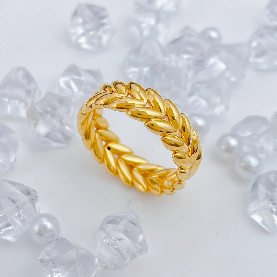 【国潮】足金999 麦穗宽戒指 1.59 11圈口