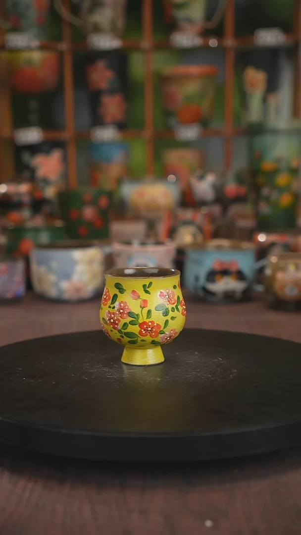紫砂油画手绘釉下彩