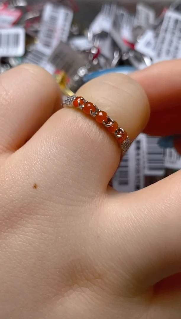 银S925镶嵌戒指翡翠百内无证书