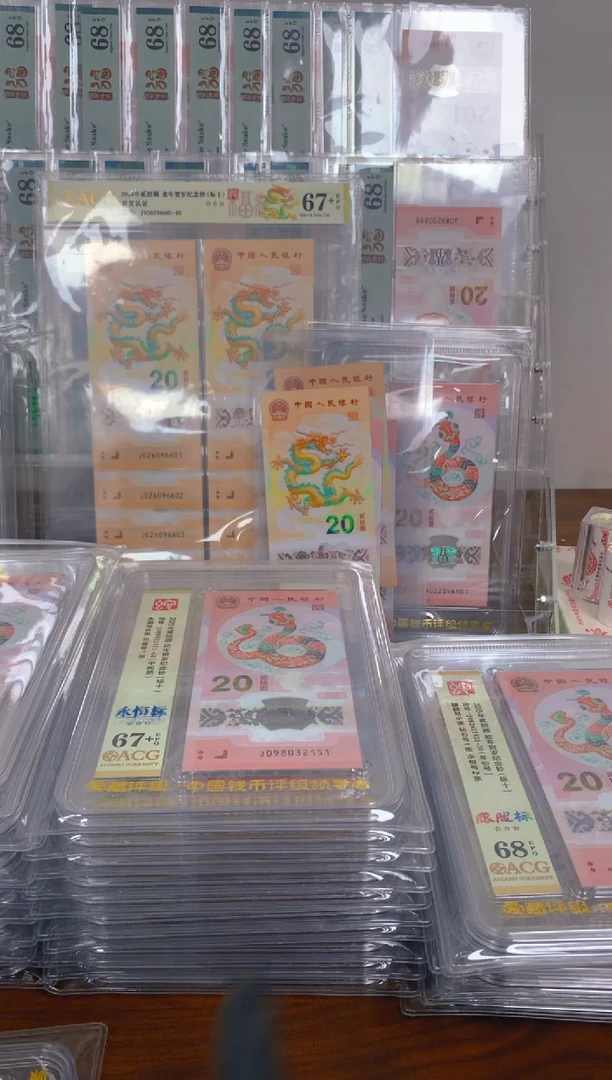塑料 2025蛇钞 真钞 评级封装