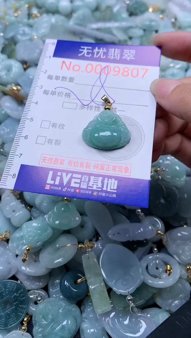 翡翠未镶嵌吊坠(不含链)9807