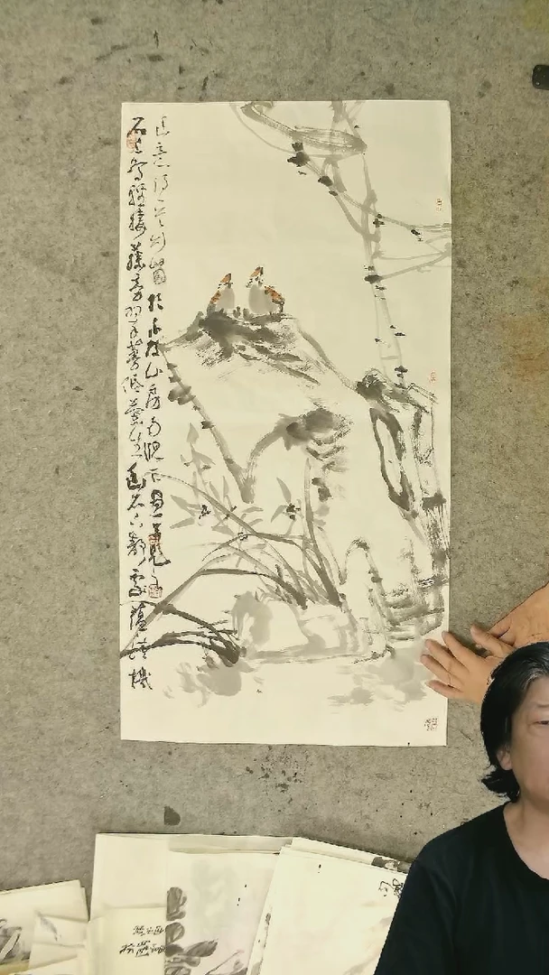 国画三尺整张   花鸟