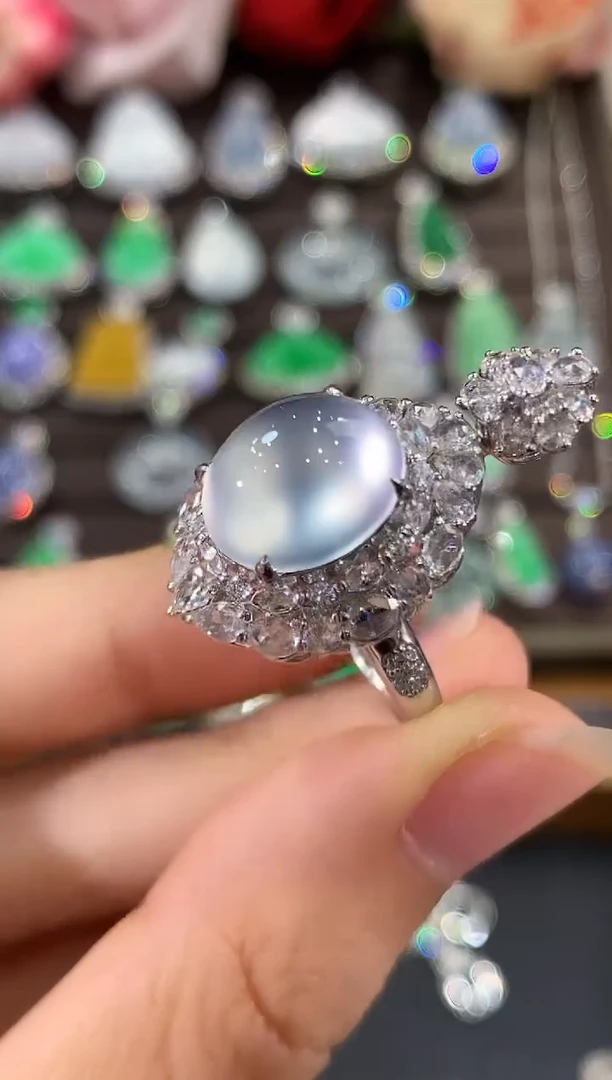 18K金镶嵌戒指翡翠熙*宝C93