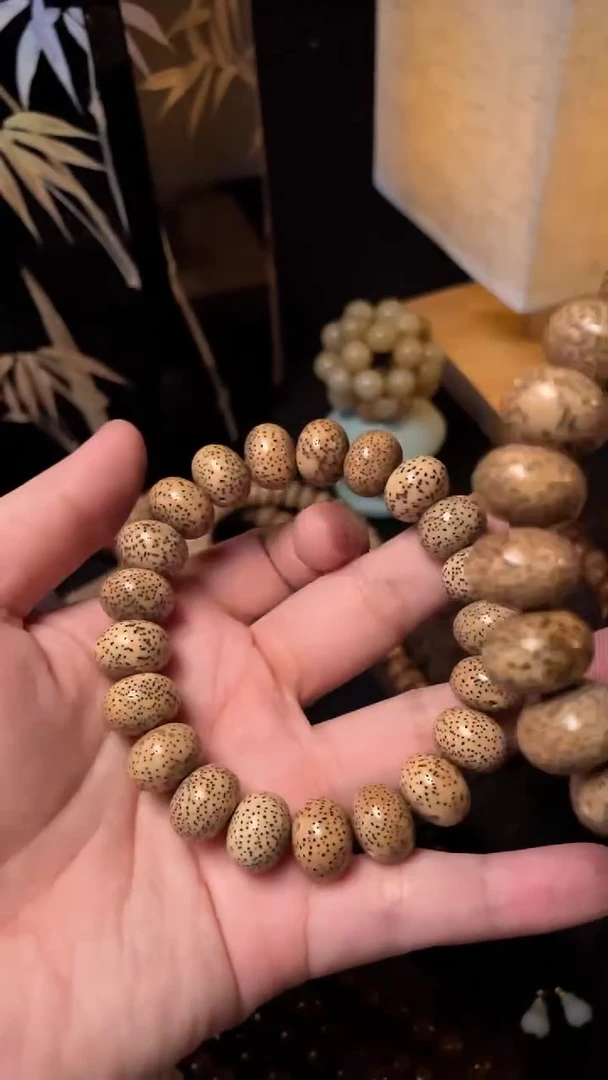 手串星月菩提精工级陈籽算盘14*10手串（B）