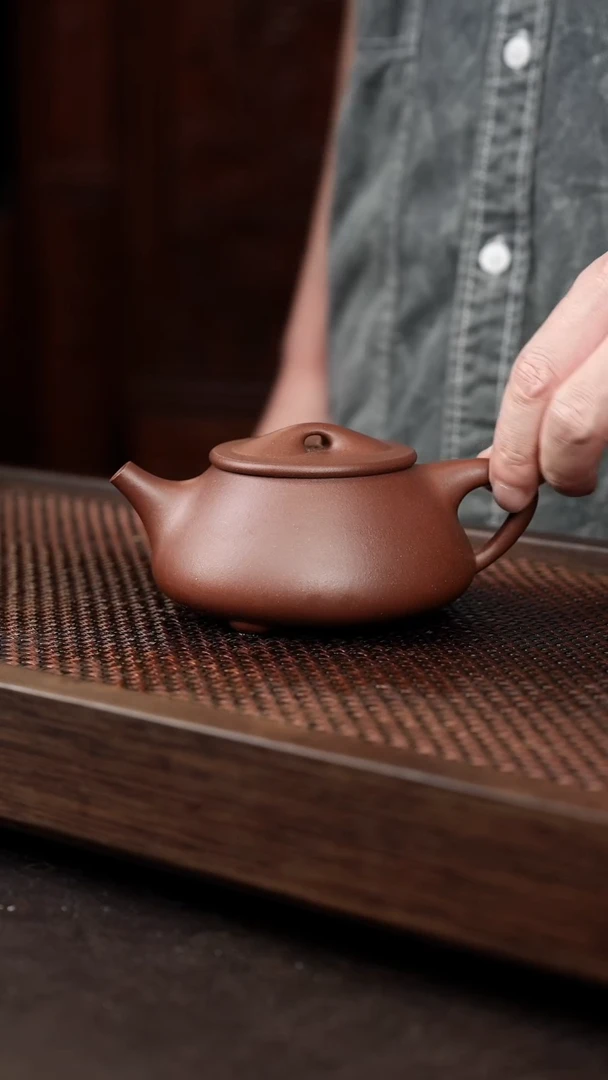茶壶紫砂老紫泥满瓢