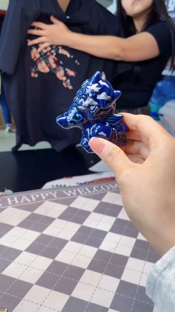 瓷片陶茶666文玩周边多人战马彩m