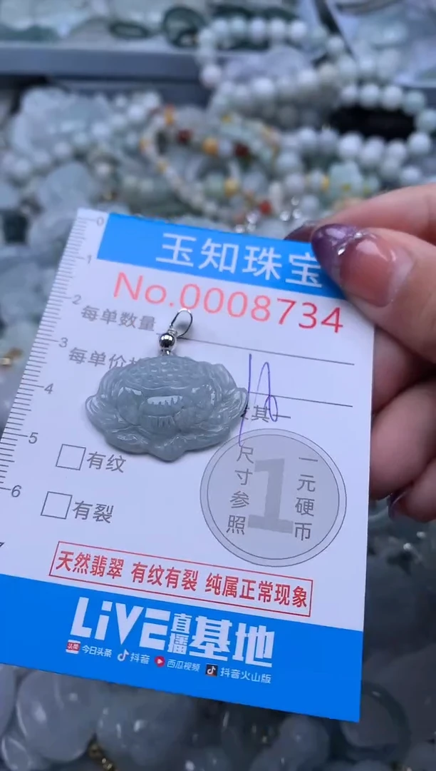翡翠未镶嵌吊坠(不含链)8734