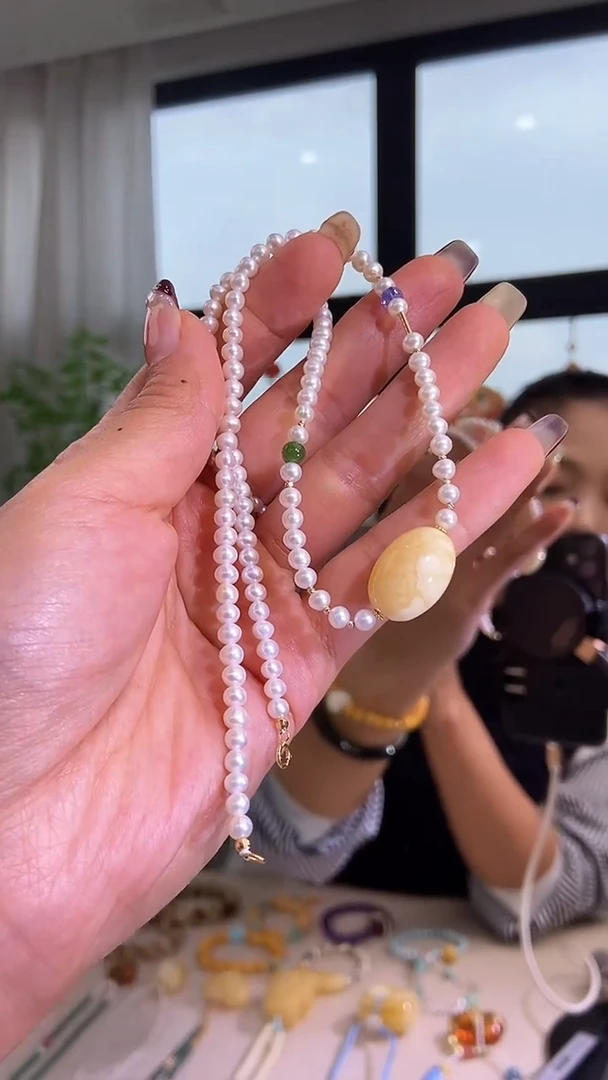 【闪购商品】琥珀颈饰未镶嵌锁骨链