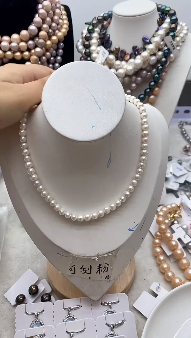 【闪购商品】淡水珍珠颈饰钛钢23