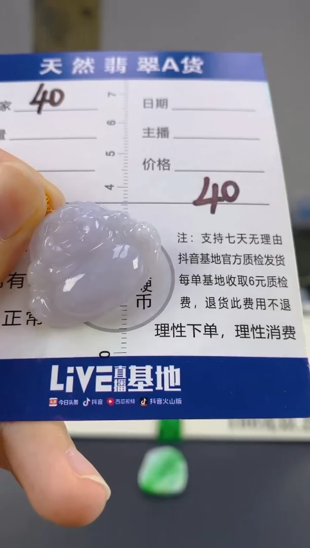 【闪购商品】翡翠颈饰18K金镶嵌天然A货翡翠