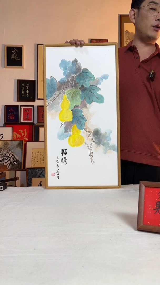 书法实木榫卯   手写手绘摆台