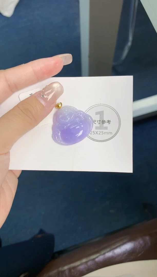 颈饰18K金镶嵌翡翠天然缅甸A货翡翠百元以上9元证书费自理