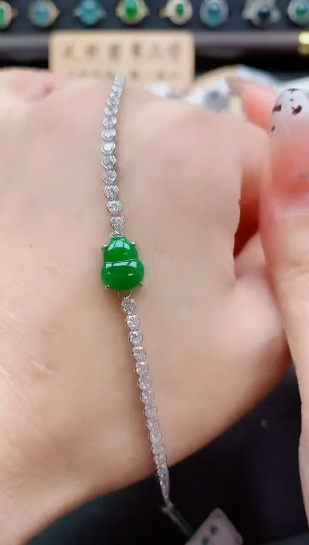 银S925镶嵌戒指翡翠1