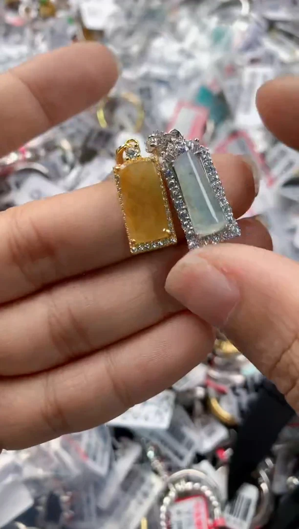 银S925镶嵌戒指翡翠333    7