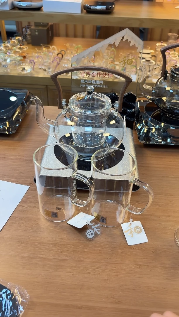 茗凤祥-魔术师x1-冰花+禾器禾钺壶透明+禾器清简杯透明色