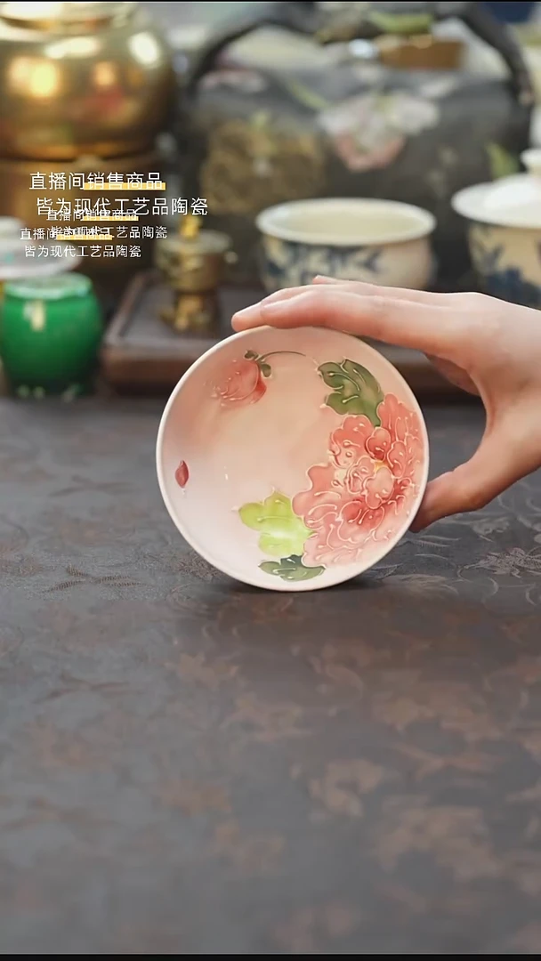 景德镇陶瓷杯碗柴烧多人