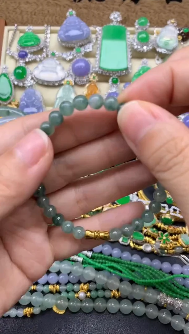 【闪购商品】翡翠手链未镶嵌74中国好珍宝