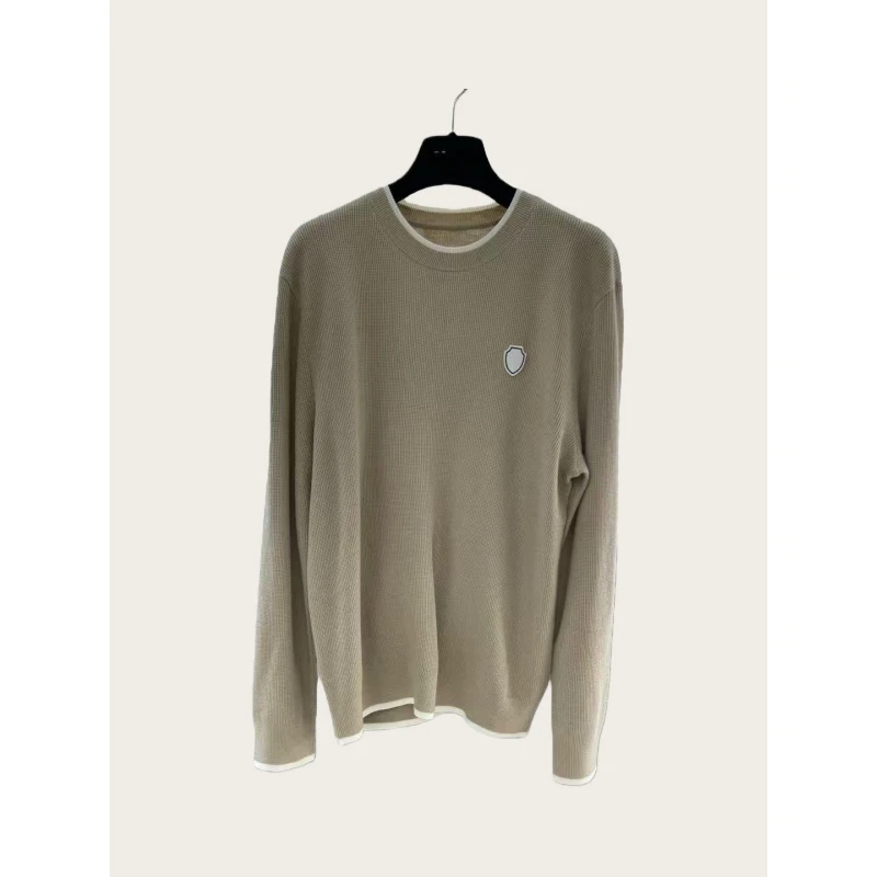 【十三姨推荐】双色男士棉线长袖针织打底衫