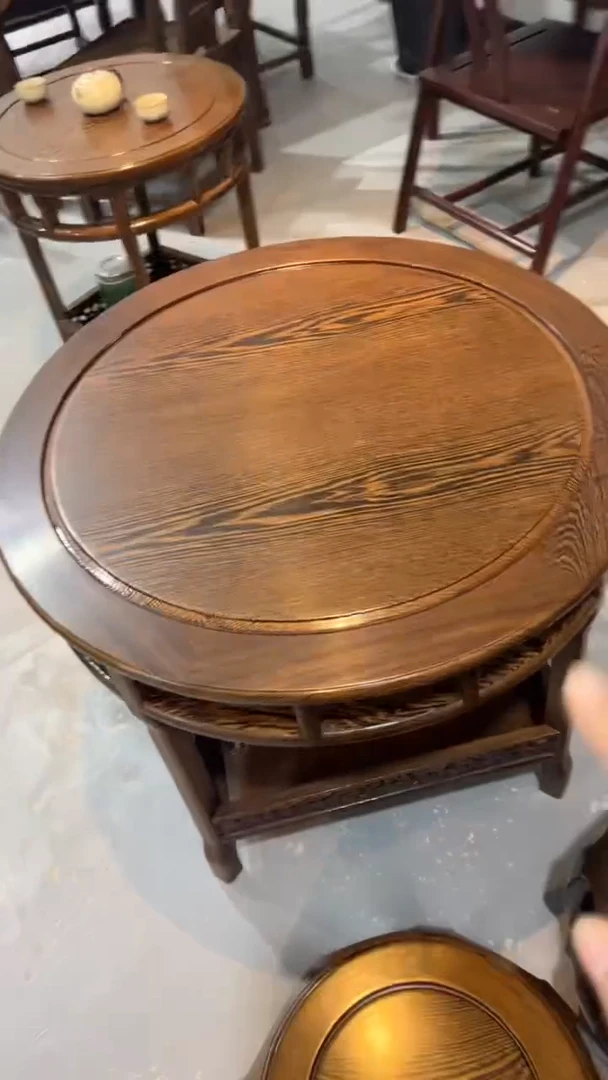 鸡翅木类端景台鸡翅木圆桌80*80*65（单桌）