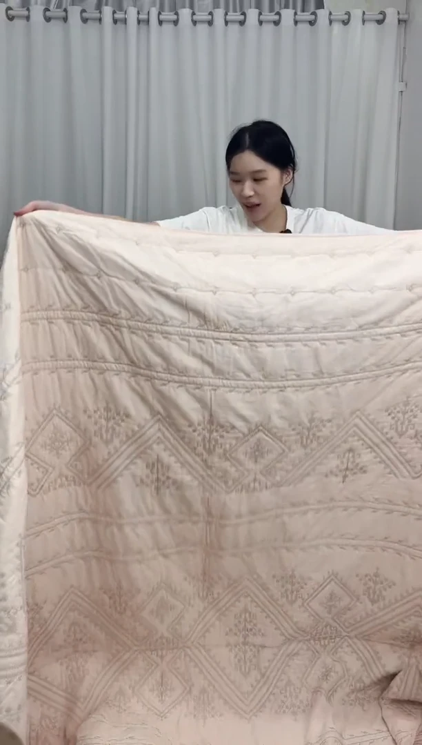 棉230*250粉色十字绣