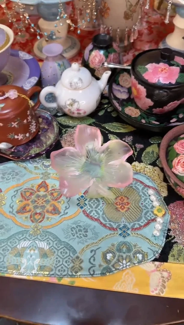 【闪购商品】瓷片十二花神大碗茶的茶器