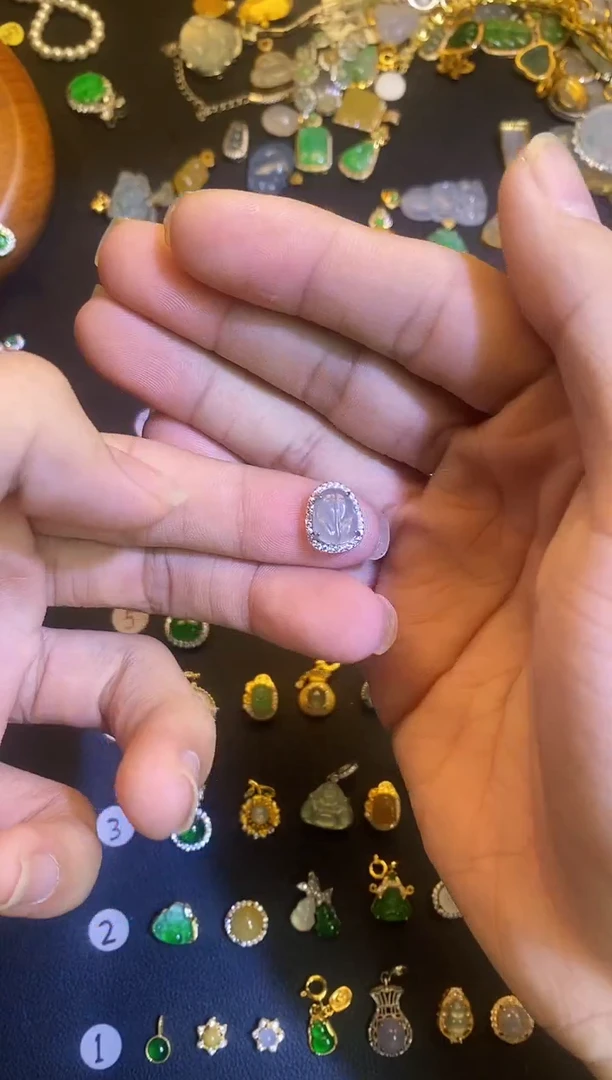 颈饰银S925镶嵌翡翠1