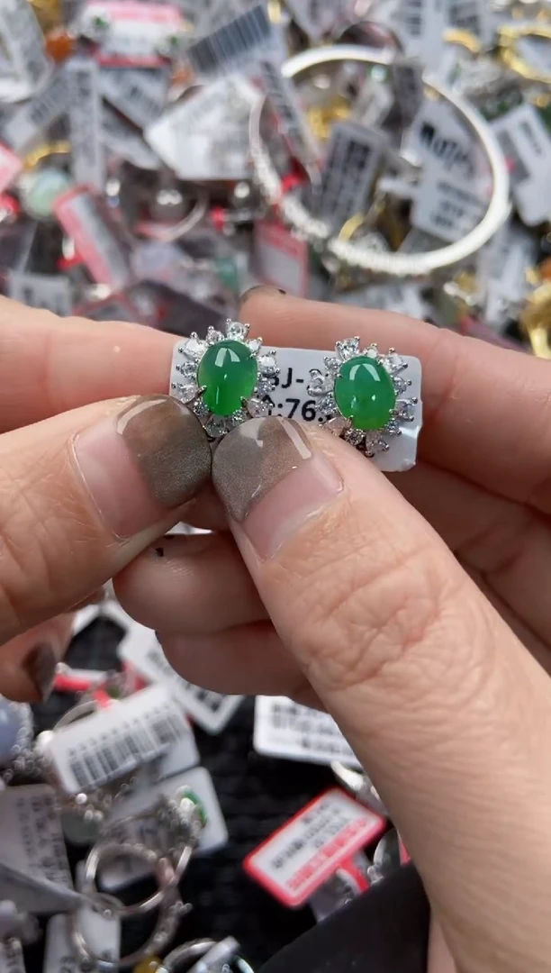 银S925镶嵌戒指翡翠11  11 11----1