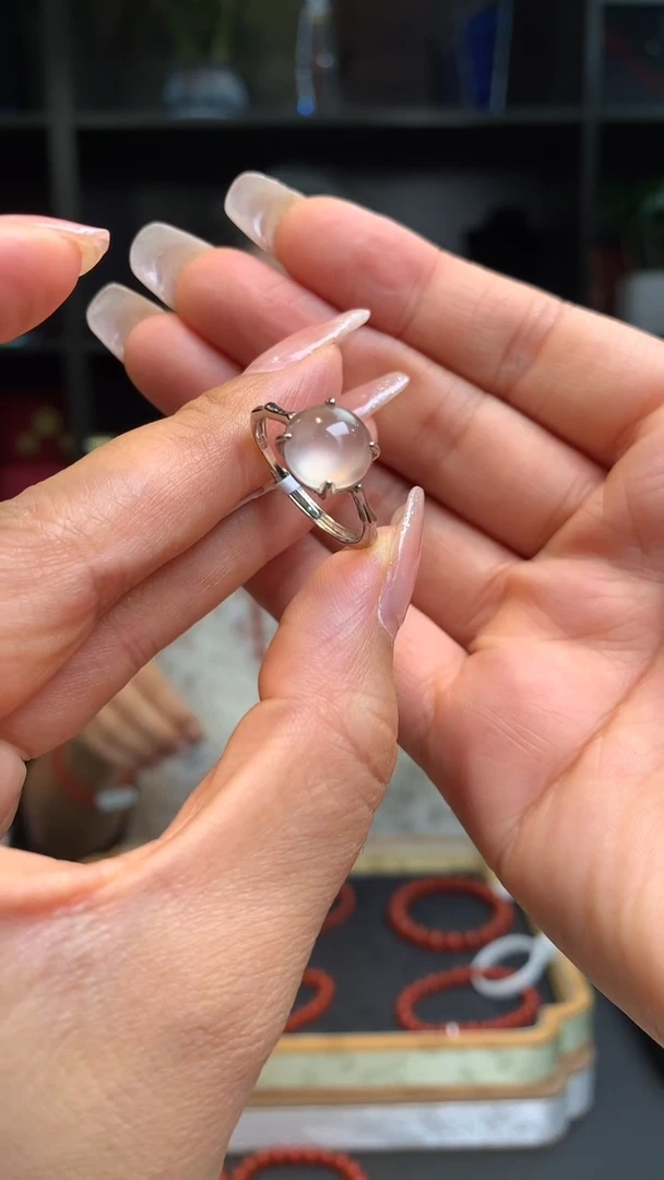 玛瑙/玉髓戒指未镶嵌荔冻戒指