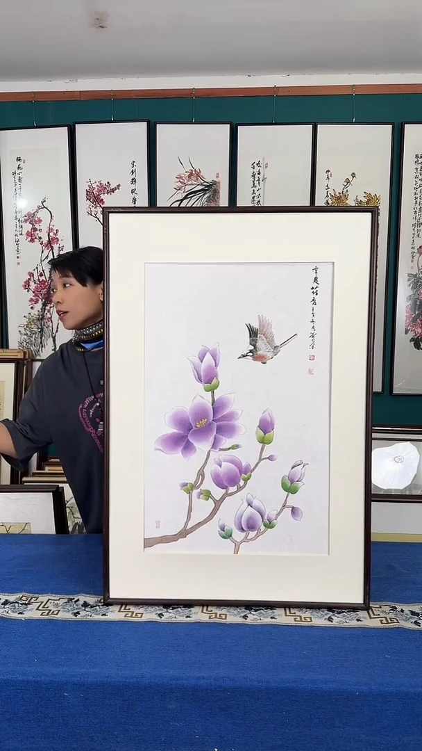 国画文*力玉兰实木装被50*70