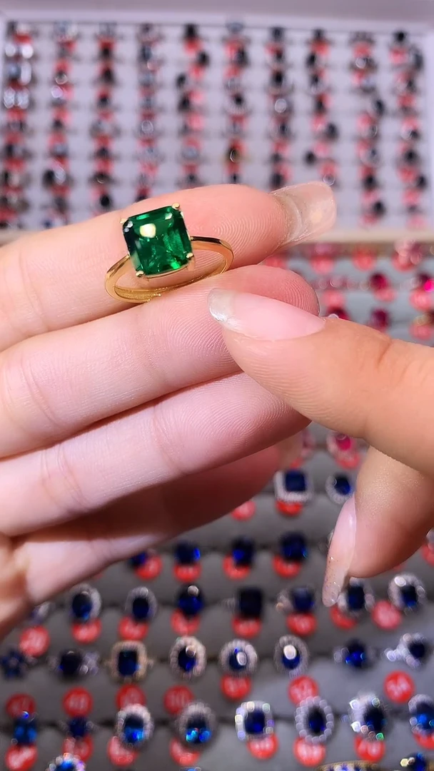 【闪购商品】透辉石戒指银S925镶嵌1111111