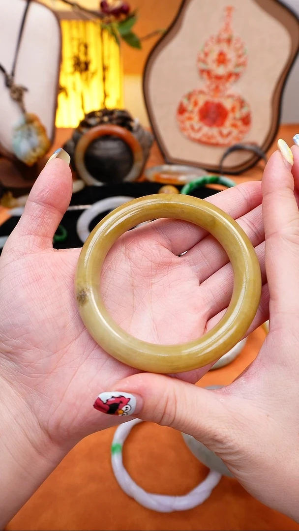 未镶嵌手镯翡翠黄翡福利手镯57-58