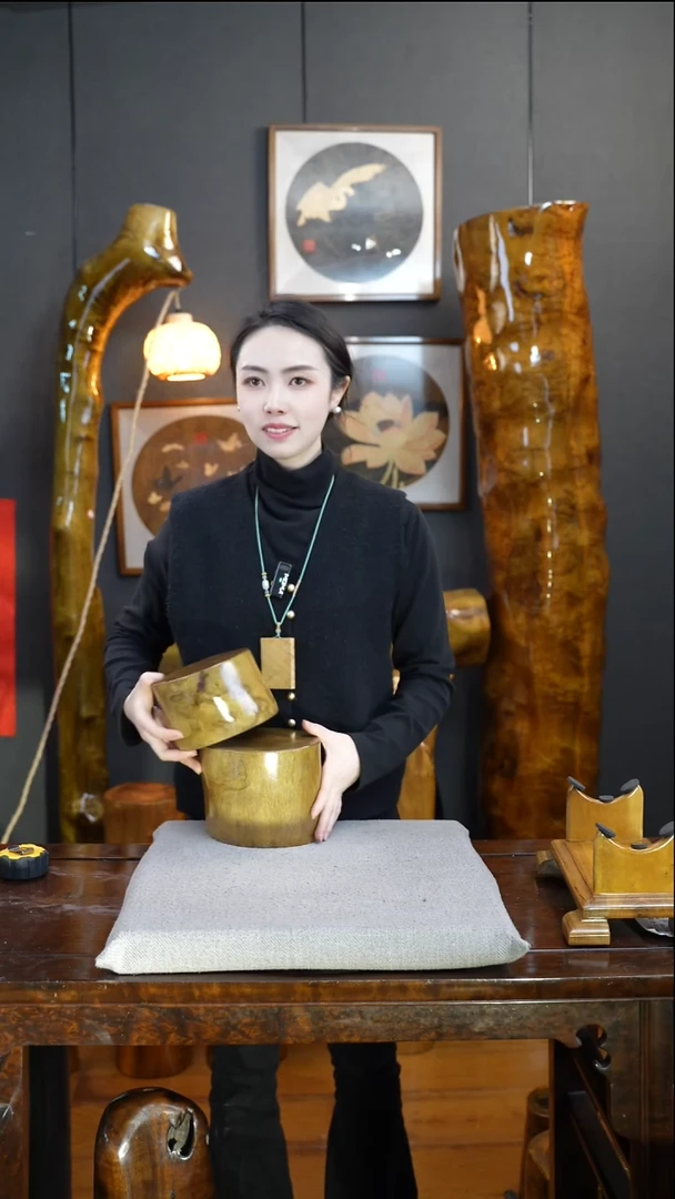 【闪购商品】金丝楠金丝楠木壶承