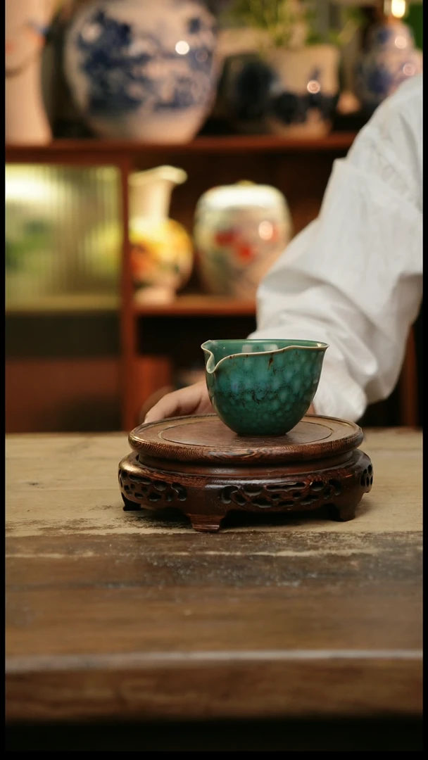 摆件景德镇纯手工釉下彩精品茶具