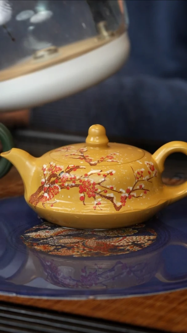 【闪购商品】紫砂茶壶BYM 黄金朱泥 曲壶