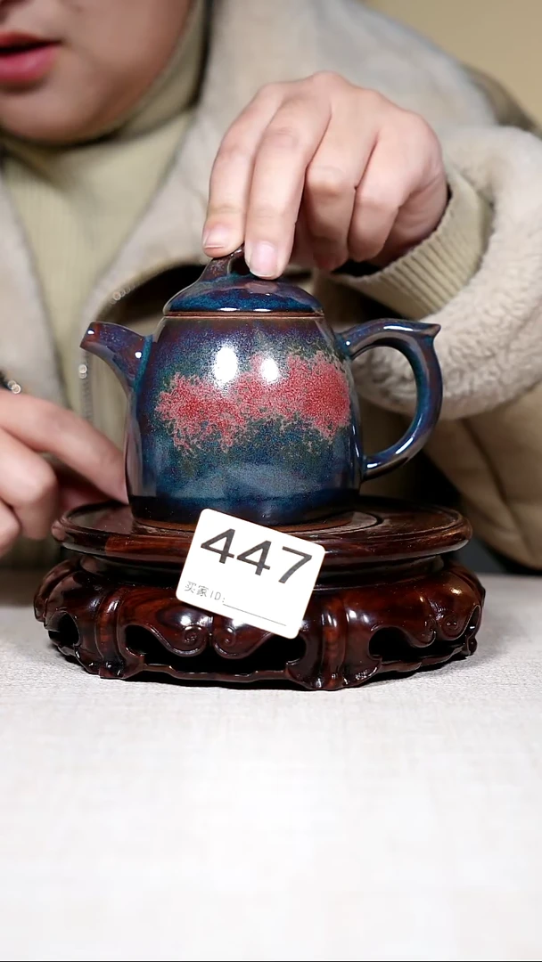 壶钧瓷钧瓷茶器摆件