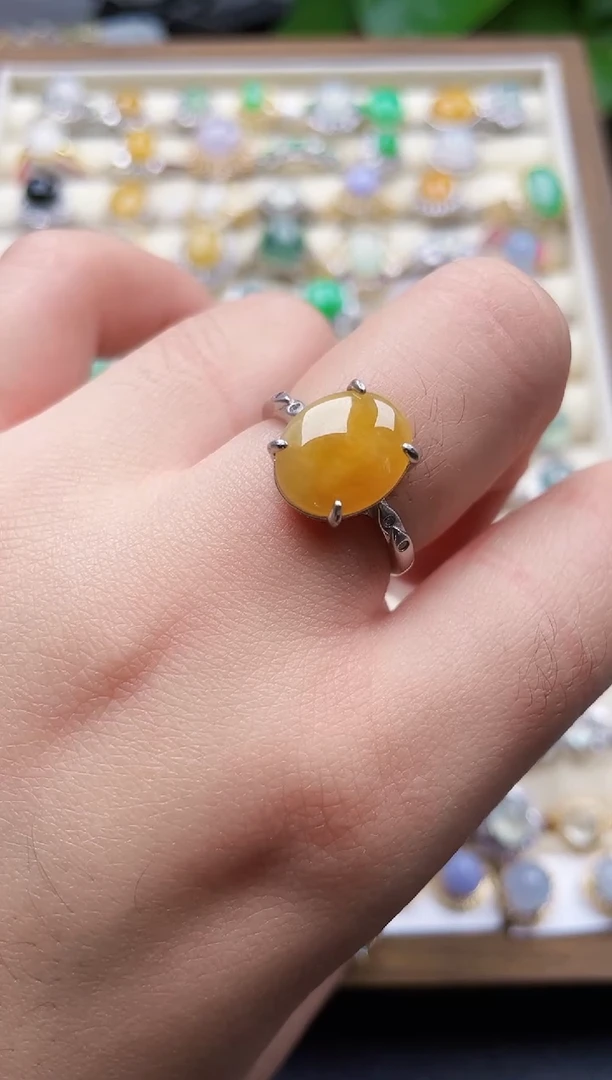 银S925镶嵌戒指翡翠43