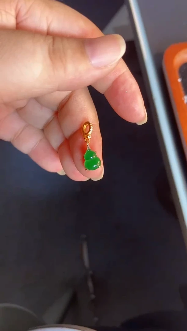 吊坠(不含链)银S925镶嵌翡翠1