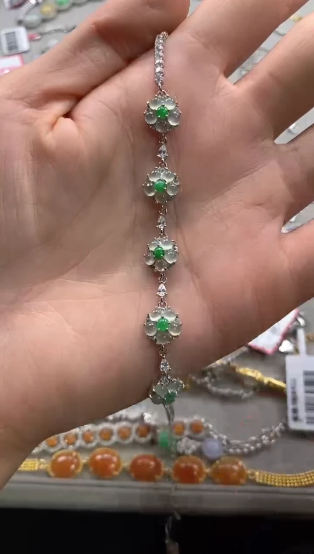 【闪购商品】翡翠戒指银S925镶嵌22222222     8