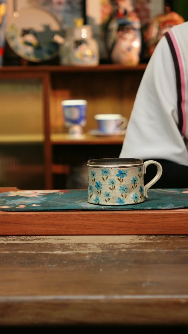 杯景德镇纯手工釉下彩精品茶具水杯