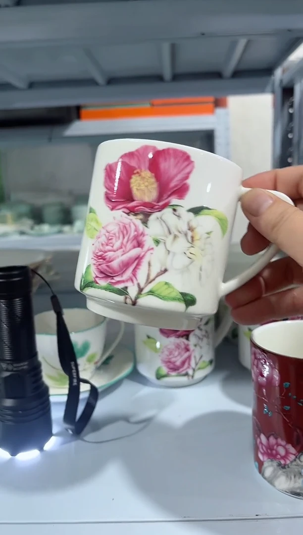 瓷片日用陶瓷（简装）杯子一个