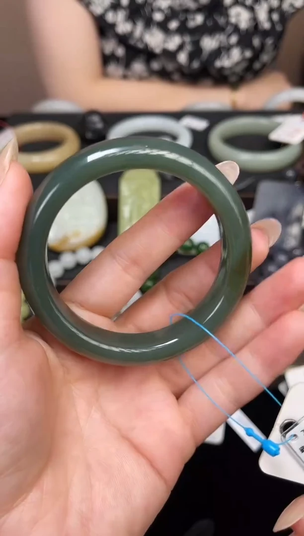 未镶嵌手镯和田玉叶城青玉 53+圈9009803