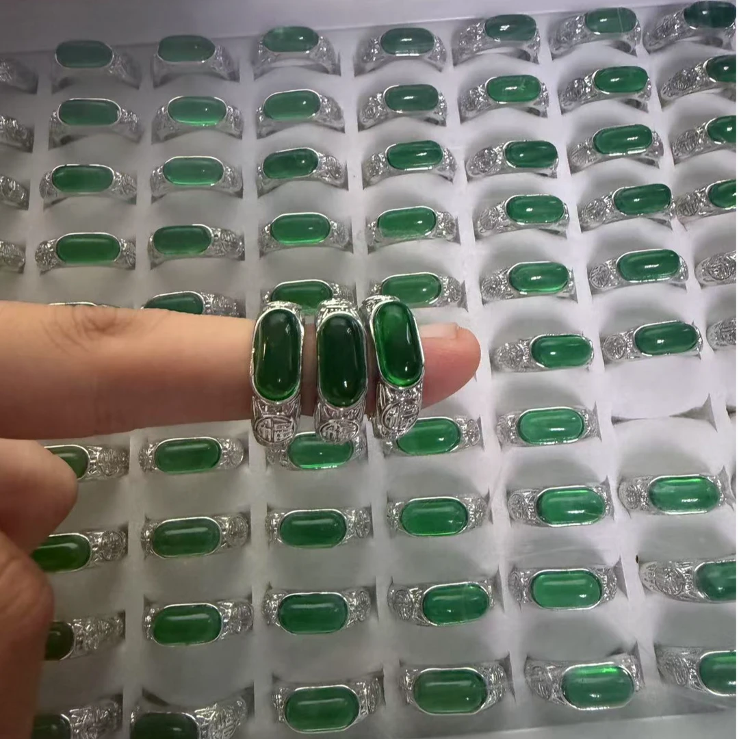 时尚简约极限绿戒指可调节