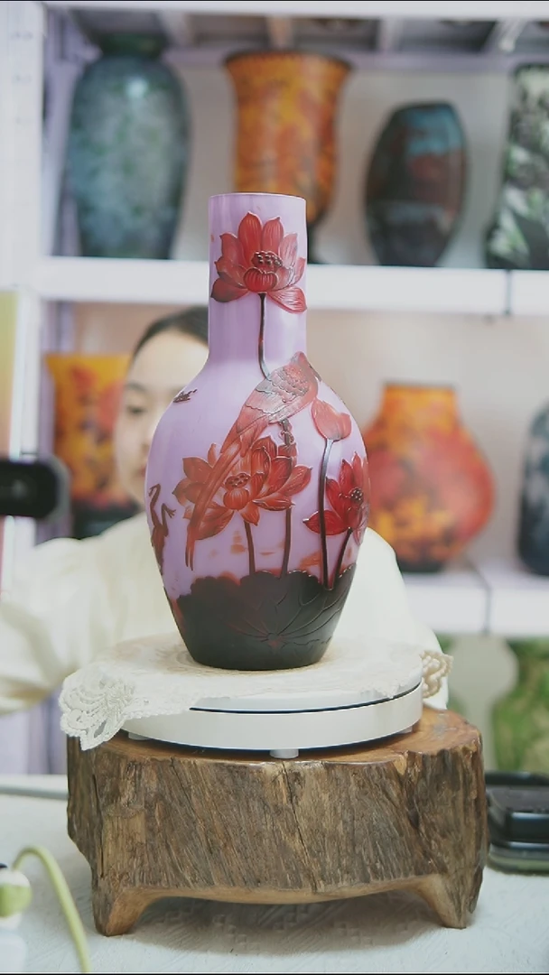 手工艺品琉璃【15】格雷花瓶