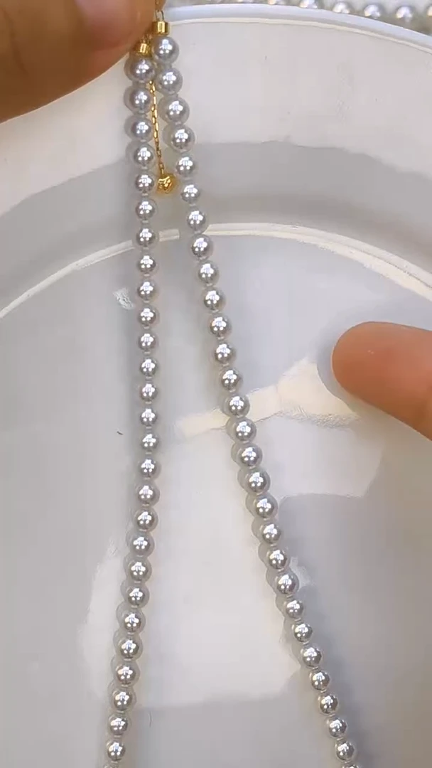 淡水珍珠18K金镶嵌项链4.5-5