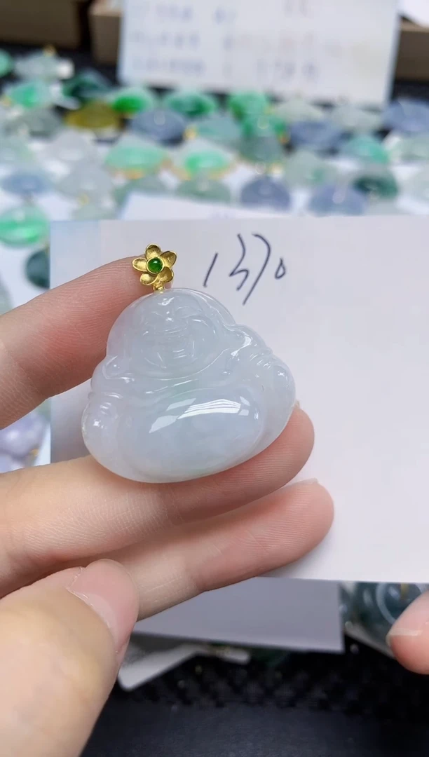 颈饰未镶嵌翡翠天然缅甸翡翠A货翡翠百元以上9元证书费自理