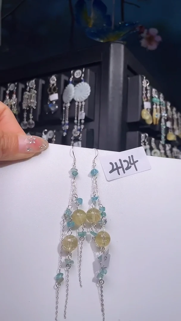 银S925镶嵌耳饰紫晶喜欢拍